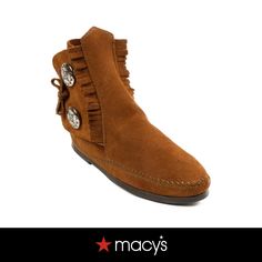 in stock Mens Suede Boots, Cozy Shoes, Minnetonka Moccasins, Brown Boots Women, Moccasin Boots, Brad Pitt, Soft Suede, Brown Boots, Trend Setter