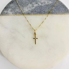 14k SOLID REAL Yellow Gold Box Chain Necklace...  Dainty, Beautiful, Delicate, Minimalist    Pendant Size:   The bail is included in the measure.   Height: 18 mm x Width 6 mm  Height: 0.7 inches 14k Solid Real Gold. Box Chain  width 0.5mm  Chain: 14K Solid Yellow Gold  16” - 18 - 20 ”    ✅ 14K Gold Stamped for Authenticity   🎁 The Perfect and Beautiful Gift for any occasion. ✅ The Best Price and Quality. 🛒 Shop with confidence. Gold Crucifix Necklace, Dainty Gold Jewelry, Crucifix Necklace, Minimalist Pendant, Solid Gold Necklace, Gold Cross Necklace, Gold Cross Pendant, Cross Chain, Gold Box