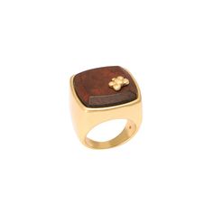 Featuring a wooden inlay set in a signet-style band, this Bella Uno ring is a unique complement to any ensemble. Featuring a wooden inlay set in a signet-style band, this Bella Uno ring is a unique complement to any ensemble.Click on this JEWELRY & WATCHES GUIDE to learn about fit, styles, materials and more! Size: One Size. Color: Multicolor. Gender: female. Age Group: adult. Modern Brown Rings For Gift, Modern Brown Rings For Gifts, Vintage Brown Signet Ring As A Gift, Brown Ring With Polished Finish For Gift, Brown Polished Finish Ring As Gift, Brown Rings With Polished Finish For Gift, Luxury Brown Ring For Gift, Luxury Brown Rings For Gift, Luxury Brown Rings As Gifts