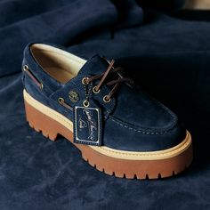 Women’s Timberland® C.F. Stead™ Indigo Suede Stone Street Platform Boat Shoe Timberland Boat Shoes, High Cut Shoes, Timberland Heels, Timberland Boots Outfit, Stone Street, Womens Boat Shoes, Deep Indigo, Timberlands, Girly Shoes