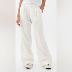 Our Soft-Structured, Effortless Essential Now In A Linen Blend. Soft Linen-Cotton Blend Trousers. E-Waist With Concealed Hook And Bar Closure, Zip Fly. Front Slant Pockets, Back Welt Pockets. Certain Styles Have Allover Prints. Gap Full Length Pants For Workwear, Gap Wide-leg Spring Pants, Elegant Gap Straight Leg Bottoms, Gap Spring Full Length Pants, Gap Spring Full-length Pants, Gap Spring Pants, Spring Gap Pants, Elegant Gap Bottoms For Spring, Classic Gap Pants For Spring