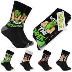 PRICES MAY VARY. Shrek Calf Socks - Step into comfort and add a dash of fun to your day with this 5 pack of Shrek calf-length socks for men. The soft and breathable material makes them ideal as work socks, mens sports socks, or for comfortable day-to-day wear Sizes Available - These mens socks come in one size (equivalent to 7-13) and are designed to fit men and teens of a variety of sizes comfortably. The soft and stretchy material provides a secure and comfy fit for a range of sizes Soft and B Backpack Drawing, Backpack Art, Mens Sports Socks, Arts And Crafts Kits, Work Socks, Double Duvet, Sock Packs, Socks For Men, Men's Socks