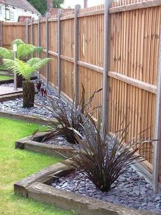 a wooden fence with plants in it and the caption says, construct your pathways, laying them as steps to create a wonderful rustic ages