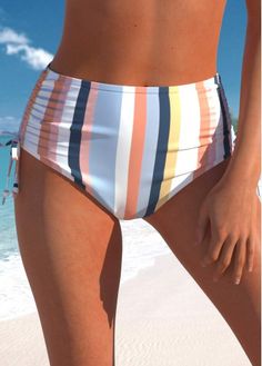 Color:Multi Color;Size:XXL;Package Contents:1 X Bikini Bottom; Striped Stretch Swimwear For Beach Party, Multicolor High Waist Tankini For Summer, Multicolor High Waist Swimwear For Summer, High Waist Multicolor Swimwear For Summer, High Waist Multicolor Swimwear For Beach Season, Multicolor High Waist Swimwear For Beach Season, High-waist Multicolor Swimwear For Beach Season, Multicolor High Waist Beachwear Swimwear, Multicolor High Waist Swimwear For Beach