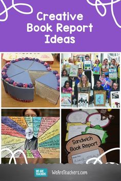 the book report with pictures of books and crafts