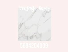 a white marble tile with the words vintage roses on it and an image of a pink background