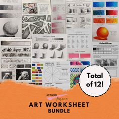 the art worksheet bundle includes all kinds of artwork