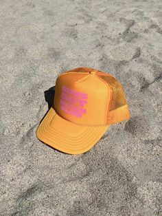 Lspace | buns out trucker hat    get you hands on our highly coveted buns out beach club trucker hat! perfect for beach days or coffee walks....this hat has you covered ;)    - 5 panel high crown mesh back trucker hat  - 100% polyester front 100% polyester mesh back  - snap closure  - one size Beach Trucker Hat, Summer Trucker Hat, Space Buns, Camp Vibes, Swimsuits Outfits, Swimming Activities, Eco Chic, L Space, Caps For Women