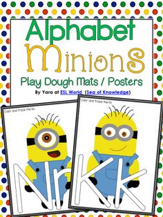 the alphabet minion play dough mats and posters