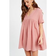 This Babydoll Dress Is Sweet, Cute & Feminine! It Features A V-Neckline, High Waist, Pleats, Roll Up Short Sleeves, Textured Fabric, Fully Lined And An A-Line Mini Silhouette. * Small Bust 38" L 33" : Medium Bust 40" L 33" : Large Bust 42" L 33" * 100% Cotton, Lining Is 100% Polyester * Hand Wash Or Dry Clean 0346 Pocket Maxi Dress, Fringe Mini Dress, Breezy Dress, Floral Embroidered Dress, Kimono Jacket, So Sweet, Large Bust, Textured Fabric, Babydoll Dress