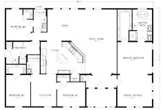 a floor plan for a house with two bedroom and an attached kitchen, living area