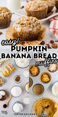 easy pumpkin banana bread muffins are the perfect way to make your own muffins