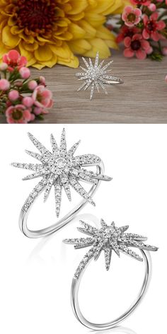 0.33 Carat star diamond ring, 18k white gold ring, starfish ring . flower ring, MOTHERS DAY SALE , size 4-9, fine jewelry ring, #weddingring #UniqueEngagementRings #antiqueengagementrings Starburst Diamond Jewelry For Anniversary, Fine Jewelry Star-shaped Cubic Zirconia, Luxury Star-shaped Rings With Single Cut Diamonds, Starburst Brilliant Cut Jewelry For Anniversary, Anniversary Starburst Jewelry With Diamond Accents, Elegant Starburst Jewelry For Anniversary, Formal Starburst Diamond Jewelry, Vvs Clarity Star-shaped Diamond Ring, Star-shaped Single Cut Diamond Wedding Jewelry