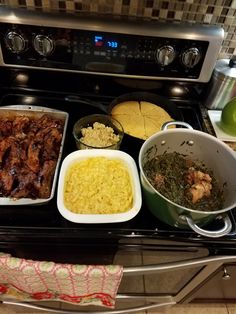 the food is prepared and ready to be cooked on the stove in the home kitchen