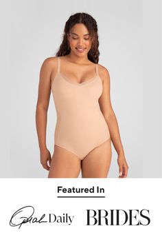 This super chic bodysuit is designed to smooth and support from bust to booty. A built-in, molded and underwire-free bra provides support without sacrificing comfort. Mesh panels at the sides create the illusion of a contoured waist, and jacquard mesh at the neckline looks pretty peeking out under clothing. CrossOver Cami Bodysuit for Women in Sand (Nude)Size: Medium Wedding Bra, Free Bra, Shapewear Tops, Cami Bodysuit, Wedding Season, How To Look Pretty, Crossover, Apparel Accessories, Built In