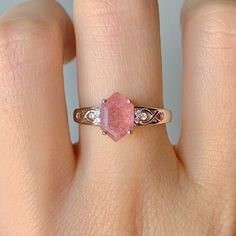 This gorgeous, timeless ring features our favorite Strawberry Quartz design and hand picked crystals. Libra is the zodiac sign of strawberry quartz. For those who are born from September 23 to October 22, things you would want to let go, such as possessiveness and indecisiveness, will disappear with the gem. The romantic within you will wake up and find opportunities to seek love when the stone is by your side. the crystal awakens new talents such as music and painting or writing. ✦ DETAILS ✦ ✧ Tourmaline Birthstone Jewelry For Promise Ring, Tourmaline Gemstone Crystal Promise Ring, Tourmaline Crystal Promise Ring With Gemstone, Tourmaline Crystal Ring For Promise, Rose Gold Birthstone Crystal Ring For Promise, Rose Quartz Crystal Ring For Promise, Rose Quartz Crystal Ring Gift, Promise Ring With Rose Quartz And Gemstone Detail, Rose Quartz Crystal Ring In Rose Gold