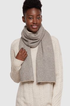 Tonal Knit Cashmere Scarf | Overland Knitted Wool Scarves For Fall, Beige Cashmere Scarves For Fall, Winter Wool Knit Scarves, Knit Wool Scarves For Fall, Soft Knit Wool Scarves For Fall, Chunky Knit Wool Scarf For Fall, Soft Knit Cashmere Scarves For Fall, Soft Knit Cashmere Scarf For Fall, Beige Wool Scarves For Winter