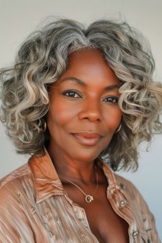 Medium Curly Bob, Grey Hair Journey, Short Permed Hair, Older Women's Hairstyles, Grey Curly Hair, Layered Haircuts For Medium Hair, Long Curls, Haircuts For Medium Hair