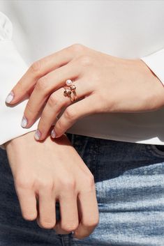 Minimalist Rose Gold Pearl Ring, Minimalist Rose Gold Pearl Promise Ring, Elegant Rose Gold Open Pearl Ring, Rose Gold Pearl Ring Fine Jewelry, Delicate Rose Gold Pearl Ring In 14k, Dainty 14k Rose Gold Pearl Ring, Delicate Rose Gold Round Pearl Ring, Rose Gold Open Pearl Ring, Rings With Pearls