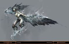 Harpies - God of War Wiki - Wikia Hades God, Art Costume, Mermaids And Mermen, Dark Heart, Greek Myths, Greek Mythology, Creature Art, Fantasy Creatures, Mythical Creatures