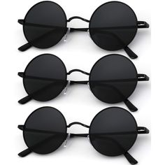 PRICES MAY VARY. 😎VINTAGE DESIGN - Small round sunglasses is a timeless model that combines 70s 80s vintage style with exceptional quality, performance and comfort, great for daily use, or used as party, cosplay costume accessories. 🌞POLARIZED and UV400 PROTECTION – Polarized lens can provide 99% polarization efficiency while blocking UVA & UVB light, delivering a superior visual experience and glare protection while maintaining color integrity, perfect for driving, running, fishing, beach, cl Vintage Round Sunglasses With Uv Protection, Vintage Round Sunglasses With Polarized Lenses, Black Sunglasses With Tinted Round Frame, Retro Black Round Frame Sunglasses, Retro Round Metal Frame Sunglasses, Hippie Glasses, Small Round Sunglasses, Polarized Sunglasses Women, Circle Sunglasses