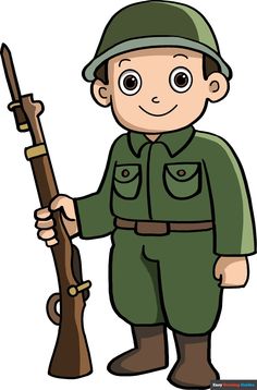 Learn How to Draw a Soldier: Easy Step-by-Step Drawing Tutorial for Kids and Beginners. #Soldier #drawingtutorial #easydrawing. See the full tutorial at https://easydrawingguides.com/how-to-draw-a-soldier/ . Drawing Of Soldier, Soldier Drawing Easy, Army Drawing, Soldier Drawing, Blending Colored Pencils, Boys Town, Small Quote Tattoos, Drawing Lessons For Kids