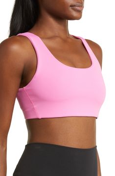 Get into the zone on and off the pickleball court wearing this stretchy, minimalist sports bra with a tonal logo on the back. Elasticized straps Lined 80% polyester, 20% spandex Machine wash, line dry Imported Pink Sports Bra Outfit, Pink Sports Bra For Running, Athletic Fit, Sporty Pink Bra, Nike Pink Casual Sports Bra, Pink Functional Sports Bra With Built-in Bra, Trendy Pink Sports Bra With Built-in Bra, Sports Bra Outfit, Best Sports Bras, Sport Bras