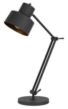 Cal Lighting 60W Davidson Metal Desk Lamp with Weighted Base Exterior Ceiling Fans, Piano Lamps, Metal Desk, Slim Frame, Metal Desks, Bed In Living Room, Black Desk, Black Floor Lamp, Elk Lighting