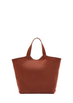 "Find IL BISONTE Le Laudi Leather Tote Bag on Editorialist. Il Bisonte \"Le Laudi\" shoulder bag in vachetta leather Flat shoulder straps, 7.5\" drop/ 16.2\"L Open top with magnetic closure Interior, one slip pocket Lining: Suede Approx. 15.4\"H x 20.5\"W x 3.1\"D Item Weight (Lbs.): 2.0 Made in Italy" Dark Tan Leather Bag For On-the-go, Vegetable Tanned Leather Shopping Bag With Leather Handles, Vegetable Tanned Leather Bags With Leather Handles For Shopping, Modern Cognac Bags With Leather Handles, Modern Cognac Bag With Leather Handles, Shopping Bags With Double Handle In Vegetable Tanned Leather, Cognac Leather Tote Bucket Bag, Brown Leather-lined Bucket Bag For Work, Cognac Calf Leather Shoulder Bag For Daily Use