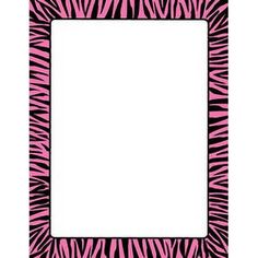 a pink and black frame with zebra print