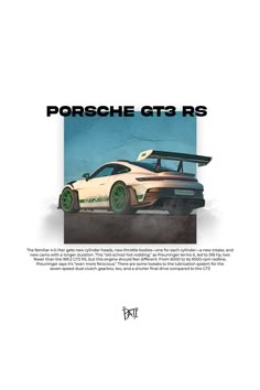 an advertisement for porsche gt3 rs