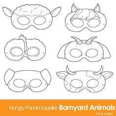 the printable masks for children to color and learn how to make them look like they are