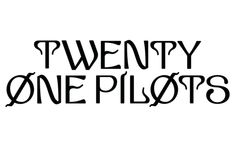 twenty one pilots logo with the words twenty one pilots in black on a white background