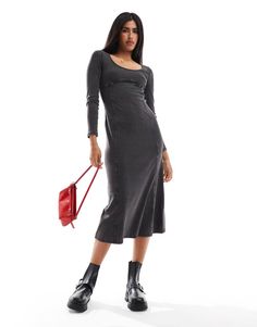 Vestito di Miss Selfridge Minore sforzo, grande ricompensa Scollo rotondo Maniche lunghe Con cuciture decorative Regular fit Gray Long-sleeved Knitted Sweater Dress, Spring Floral Dress, Winter Party Dress, Cardigans, Long Black Dress, Satin Slip Dress, Converse Chuck, Chuck Taylor, Orange Dress