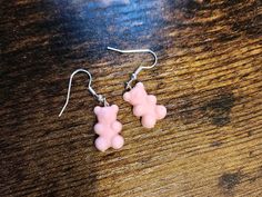 These earrings ship letter-mail within Canada. Sweet Pink Earrings As Gift, Fun Hypoallergenic Jewelry For Gifts, Playful Dangle Earrings For Gifts, Fun Dangle Earrings For Gifts, Playful Pink Earrings For Gift, Playful Drop Earrings Gift, Cute Pink Earrings For Gift, Handmade Fun Earrings For Gift, Cute Pink Earrings For Gifts