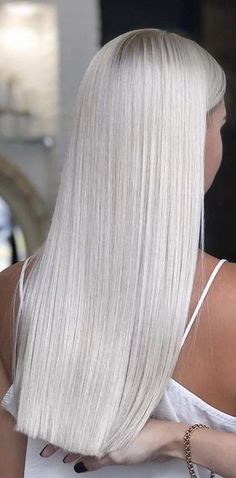 Perfect Blonde Hair, Long White Hair, White Hair Color, Platinum Hair, Blonde Hair Inspiration, Permanent Hair Dye