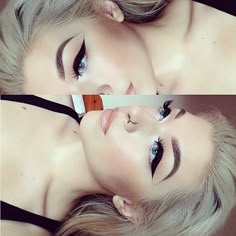 Wing ♡                                                                                                                                                                                 More Thick Eyeliner, Painted Ladies, Makeup Obsession