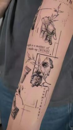 a man with a tattoo on his arm