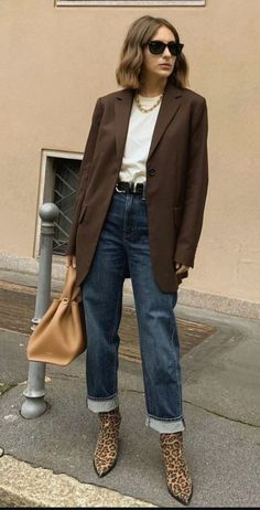 Casual Outfit Ideas For Fall . . Fall, fall fashion outfits, fall 2024 fashion trends, fall outfits, fall outfits 2024, autumn outfits, fall fits, fall 2024, fall 2024 outfits, fall fashion, dress to impress, what to wear, casual fall outfits, fall aesthetic, fashion, outfit ideas, casual outfit ideas, casual outfit ideas for fall, fall outfits women, fashion killa, fall outfit ideas, fall outfits aesthetic Fall Outfits 2023 Short Women, Brown Blazer Street Style, Brown Linen Jacket Outfit Women, Brown Satin Blazer Outfit, Chocolate Brown Blazer Outfits For Women, Chocolate Brown Jacket Outfit, Brown Blazer And Jeans Outfit, Chocolate Blazer Outfit, Dark Brown Blazer Outfits For Women