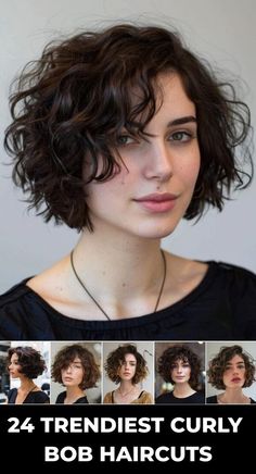 Short Curly Bangs Hairstyles, Pixie For Black Women, Shoulder Length Curly Bob, Chin Length Curly Hair, Layered Curly Bob, Short Curly Hair With Layers, Bob 2023, Short Curly Bob Haircut