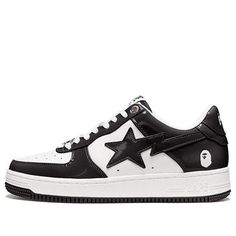 A BATHING APE Bape Sta Low 'Black White' BAPE-COLLEGE-BLACK (SNKR) Bape Sta, Outfit Collages, Ape Bape, Outfit Collage, Bathing Ape, A Bathing Ape, High Fashion, Jay, Black White