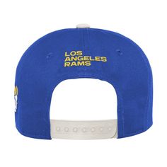 Your young fan's Los Angeles Rams spirit is top of mind each time they sport this Lock Up hat. It features an A-frame construction that allows for increased comfort and a snapback closure that customizes to a perfect fit. Best of all, the bold and trendy Los Angeles Rams graphics are sure to get your kiddo pumped for game day.Your young fan's Los Angeles Rams spirit is top of mind each time they sport this Lock Up hat. It features an A-frame construction that allows for increased comfort and a s Los Angeles Shopping, Lock Up, Nfl Gear, Shield Design, Los Angeles Rams, National Football League, Football League, A Frame, Snapback Hat