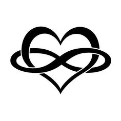 two intertwined hearts in the shape of an infinite knot, with one being connected to another