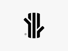 a black and white logo with the letter k