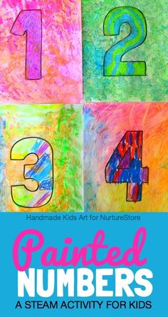 the number poster for painted numbers is shown