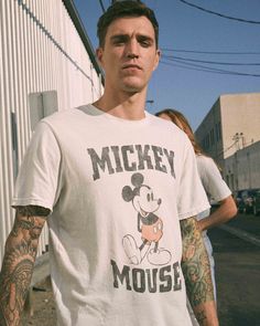 Men's Mickey Mouse Sporty Mickey Tee | Junk Food Clothing | Junk Food Clothing Disney Graphic Tees, Vintage Tees Men, Womens Vintage Tees, Food Clothes, Loose Knit, Vintage Tee, Disney Shirts, Disney Outfits, Mens Graphic Tee