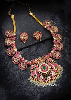 Kundanjewelsbyshiv Indian Ethnic Kempu Kundan 22 Carat Gold Plated Necklace Set * This Set Is made up with High Quality Jadau Kundan *  Gold Plating Is used * High Quality Beads Are used * Set includes Necklace Set with earrings We made Jewelry in pachi kundan /Ahemdabadi kundan and made designs on order only , need atleast 25 days to make ,to do customization as they are acceptable. jewellery details :All jewellery are made with silver base and luxury gold plated next to real,generally we work Temple Jewelry Style Meenakari Chandbalis For Reception, Temple Style Chandbalis With Stone Work For Reception, Temple Necklace With Intricate Chandbali Design For Reception, Temple Necklace For Diwali Reception, Temple Jewelry Sets For Reception And Diwali, Kundan Temple Necklace For Reception, Temple Jewelry Bridal Earrings With Zari Work For Reception, Traditional Chandbali Temple Necklace For Reception, Temple Style Round Necklace For Reception