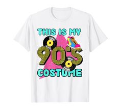 PRICES MAY VARY. This Is My 90s Costume. Cool retro 90s design for you if you are made in the 90s or if you love 90s music. Grab this vintage 90s design and join your next 90s theme costume party! Lightweight, Classic fit, Double-needle sleeve and bottom hem 90s Inspired Graphic Print T-shirt For Birthdays, 90s Inspired Graphic Print Birthday T-shirt, 90s Inspired Summer Birthday T-shirt, 90s Inspired Graphic Print T-shirt For Birthday, 90s Inspired Crew Neck T-shirt For Birthday, 90s Summer Birthday Tops, 90s Style Summer Birthday Tops, 90s Summer Tops For Birthday, 50s Costume