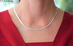 shines in every light Go from the workweek to the weekend in style! This gorgeous italian sterling silver necklace features a classic choker length for versatility in your wardrobe and a smooth, highly reflective finish for an elegant presentation from day to night. we have engaged with the most reliable and fastest delivery company which ensure to deliver your package within max 5 days. for delivery, please type your phone number in the note area High quality 925 Sterling Silver , does not irri Snake Chain Necklace Choker For Gift, Snake Chain Choker Necklace Perfect For Gifts, Herringbone Choker Necklace For Gift, Gift Herringbone Choker Necklace, Elegant Herringbone Choker Necklace As Gift, Elegant Herringbone Necklace With Snake Chain As A Gift, Elegant Herringbone Necklace With Snake Chain, Elegant Sterling Silver Herringbone Necklace, Silver Snake Chain Choker Necklace For Gift