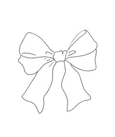 a drawing of a bow on a white background